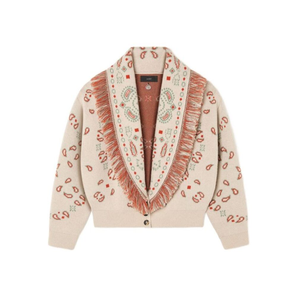Alanui Women's Bandana Jacquard Cashmere And Wool Cardigan